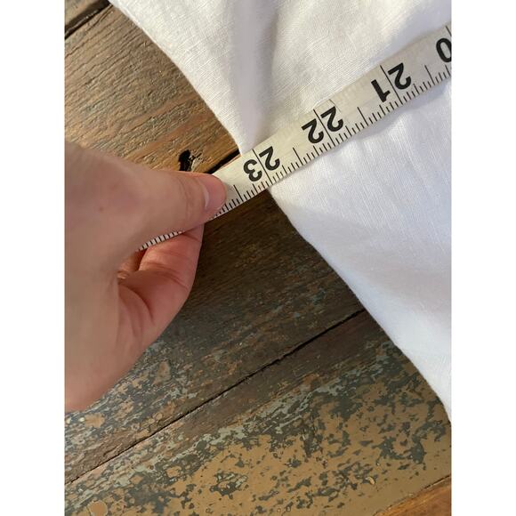 J.Crew White Linen Cotton Maxi Dress 3X Plus Size Crisscross Back - Picture 13 of 15